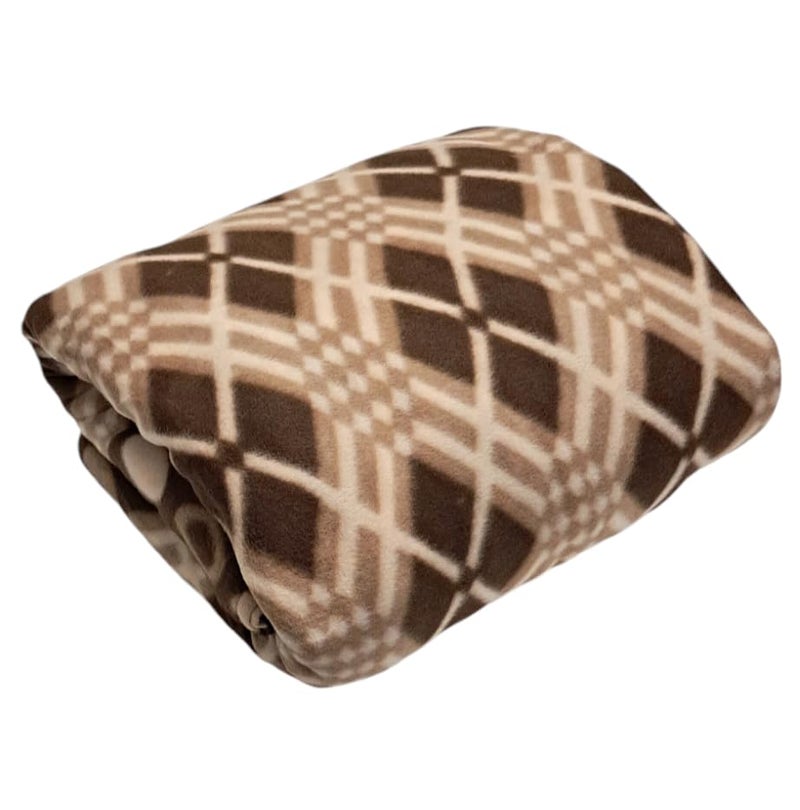 CHANDRAVATI Single Bed ||Fleece|| Quilt Cover/Duvet Cover/Rajai Cover/Blanket Cover for Winters (CC-Brown, 60x90) - Image 1