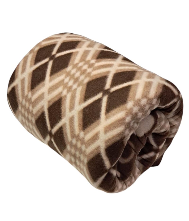 CHANDRAVATI Single Bed ||Fleece|| Quilt Cover/Duvet Cover/Rajai Cover/Blanket Cover for Winters (CC-Brown, 60x90) - Image 5