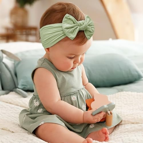 kangaroo 25 Colors Baby Girl Headbands 4 inches Hair Bows Super Soft High Stretchy Hair Turban Head Wraps Headbands for Infant Newborn Toddlers Girls and Kids - Image 5