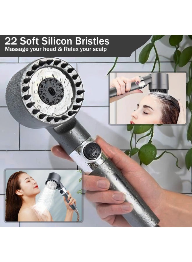 Beauenty Filtered Shower Head with Handheld, High Flow Even with Low Water Pressure Flow and Multiple Spray Modes Shower Head with Filter with hose 60" Bracket, Rubber Washers and extra 3 Cotton Filters - Image 4
