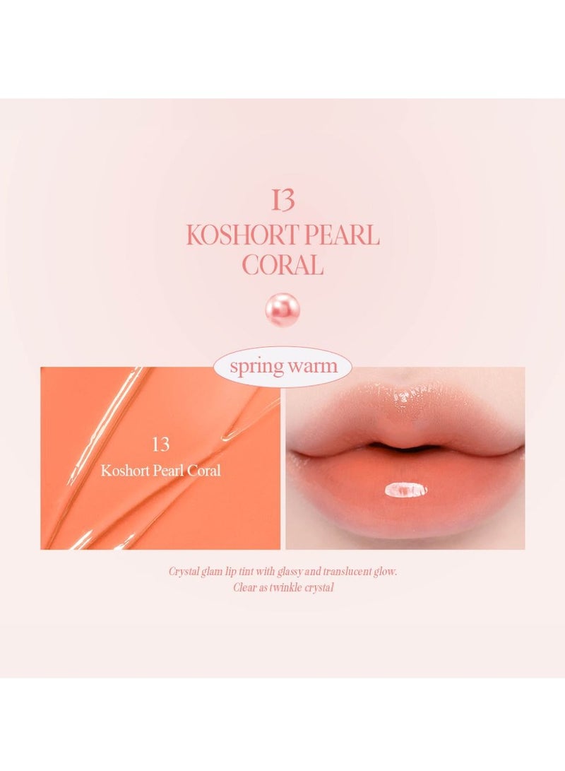 CLIO Crystal Glam Lip Tint Luxury Koshort -13 Koshort Pearl Coral - Image 2