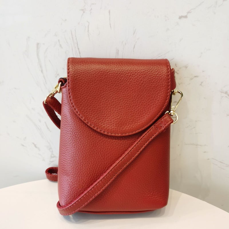 Top Layer Cowhide Mobile Phone Bag Mini Small Bag Women'S Bag All-Match Genuine Leather Women'S Coin Purse Crossbody Bag - Image 3