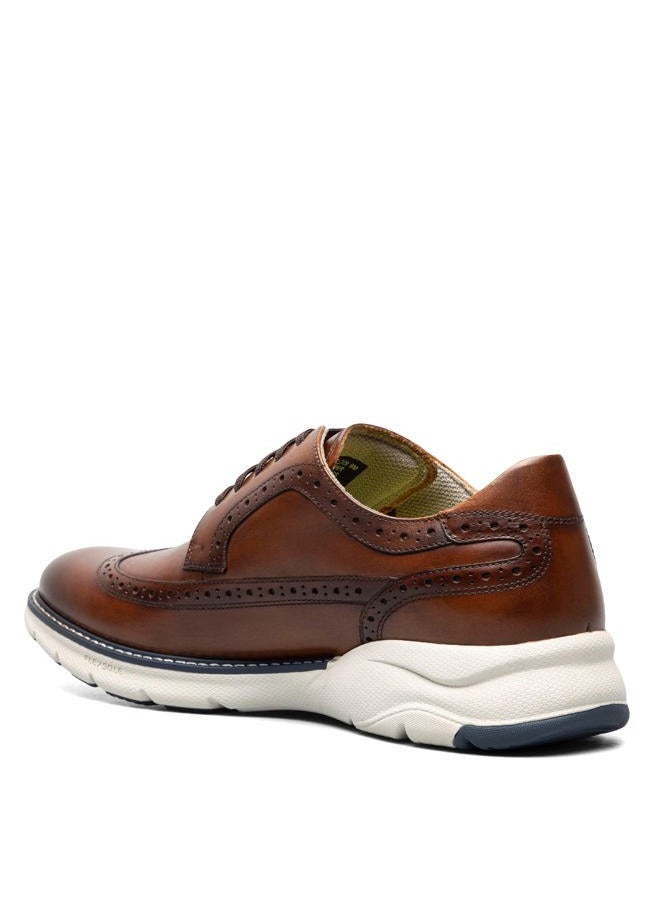 Florsheim Men's, Frenzi Wingtip Oxford Cognac Multi 7 M, Cognac Smooth/White Sole, 7 - Image 5