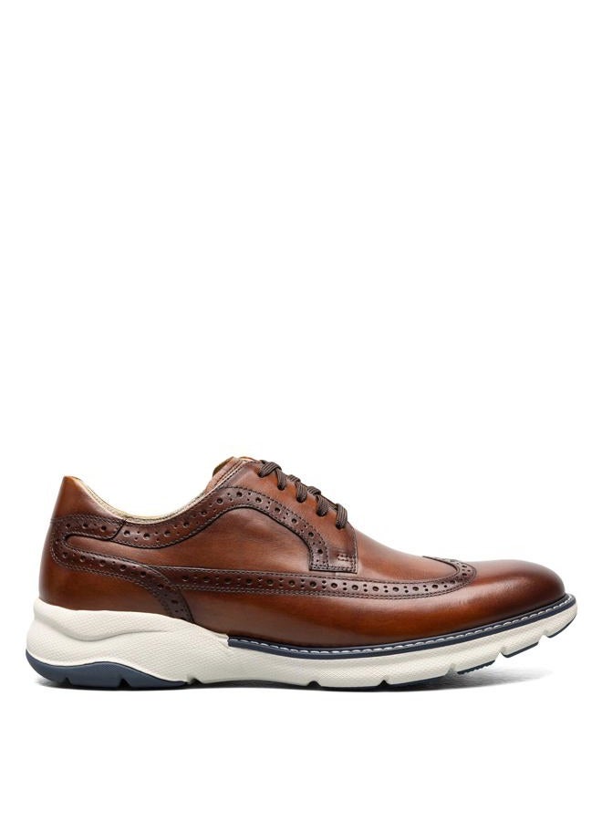 Florsheim Men's, Frenzi Wingtip Oxford Cognac Multi 7 M, Cognac Smooth/White Sole, 7 - Image 2