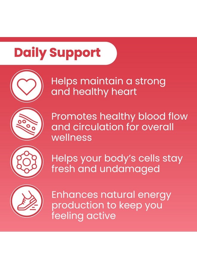 Sanar Naturals Sanar Naturals Red Yeast Rice, CoQ10 Supplement - Supports Healthy Heart Function, Energy, and Stamina - Non-GMO, Gluten Free, Vegan, 120 Capsules - Image 4