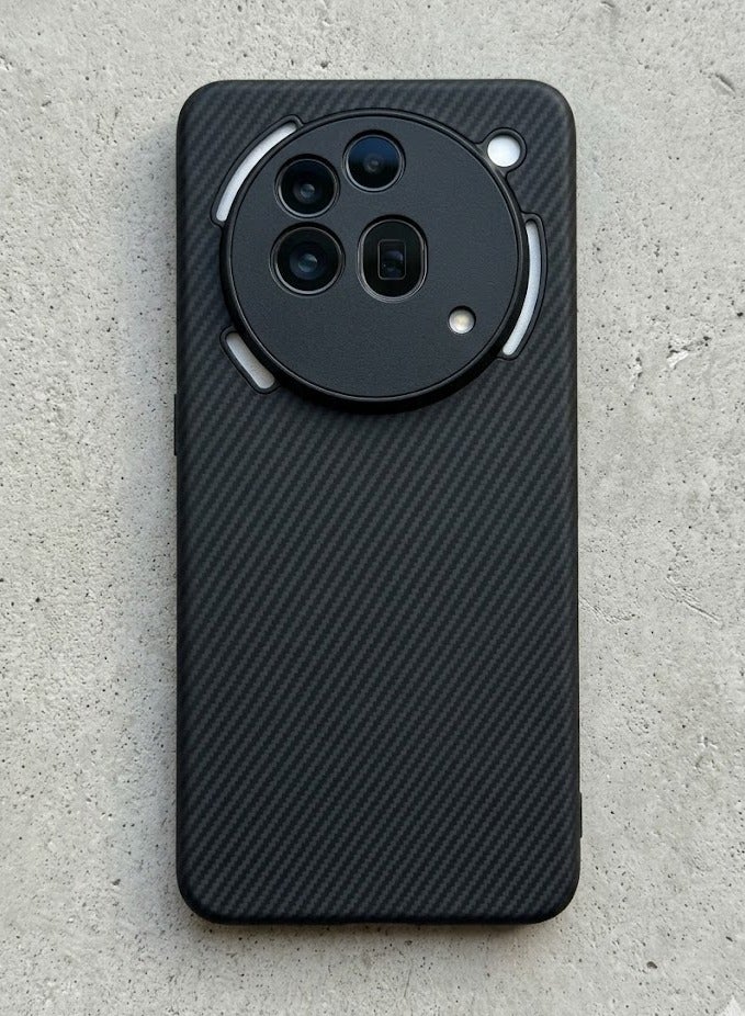 موكولو غطاء لهاتف Nothing phone 3A pro مصنوع من ألياف الكربون المصقولة  - أسود - Image 3