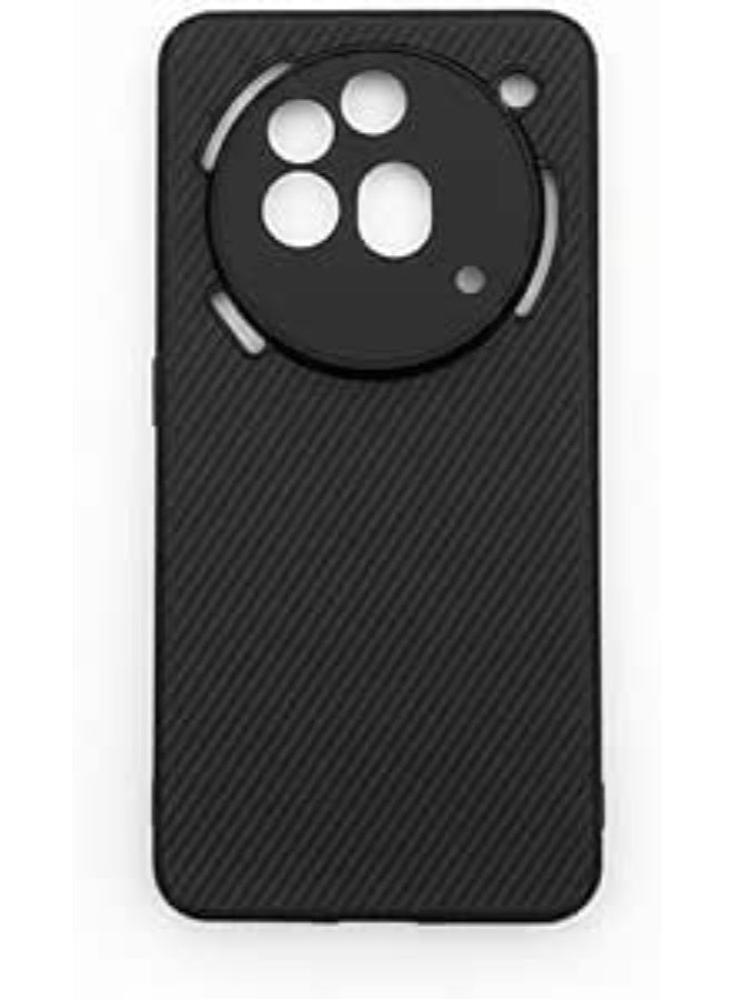 موكولو غطاء لهاتف Nothing phone 3A pro مصنوع من ألياف الكربون المصقولة  - أسود - Image 2