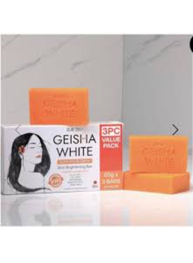 Geisha Scar Removal & Brightening Soap Bar Targets stubborn blemishes and uneven skin tone while nourishing the skin with collagen and niacinamide for a clearer, smoother, and more radiant complexion. - Image 1