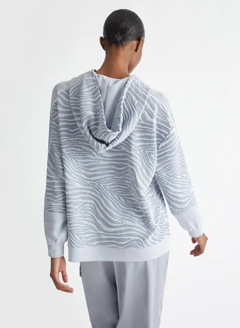 Liu Jo Jacquard hooded sweatshirt