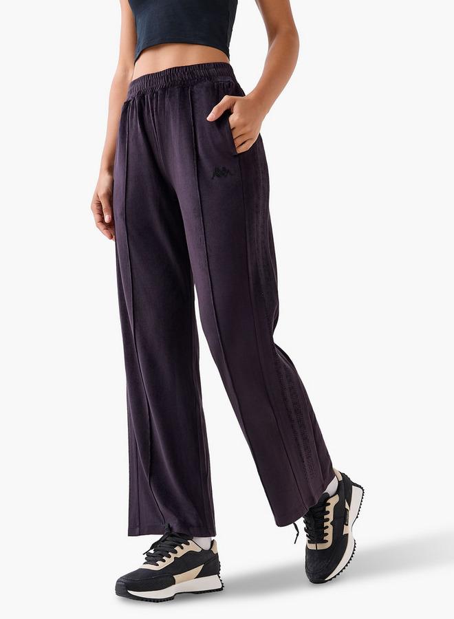 Kappa Embellished Velour Regular Fit Track Pants with Pockets - Image 1