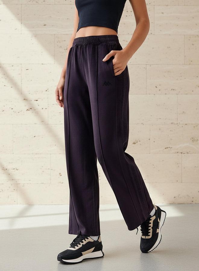 Kappa Embellished Velour Regular Fit Track Pants with Pockets - Image 1