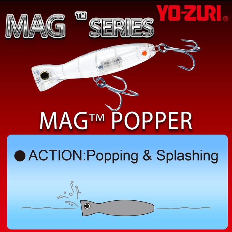 DUEL Yo-Zuri R1370-PRH Mag Popper (F) 130Mm 5-1/4" Pearl Red Head - Image 4