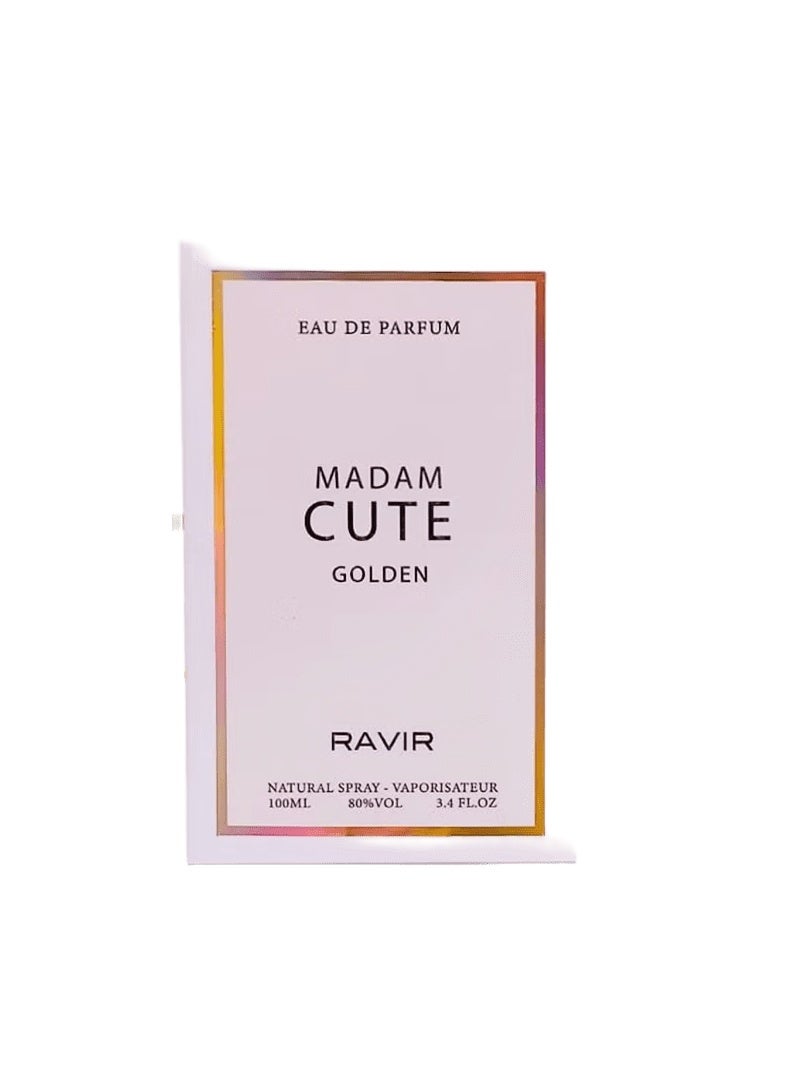 RAVIR MADAM CUTE GOLDEN Eau De Parfum for Women - 100ml | Elegant Amber Floral Fragrance - Image 3
