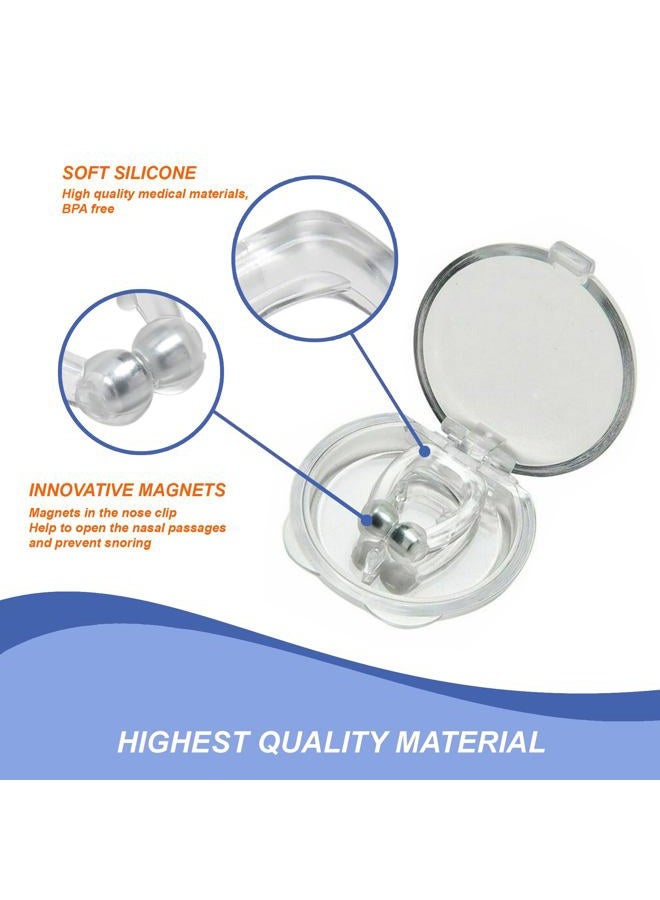Mobi Lock Pack of 6 Magnetic Anti Snore Clips - Silicone Nose Clips - Reusable Snoring Solution for Nasal Snorers - Enjoy a More Peaceful Night Sleep from Mobi Lock - Image 2