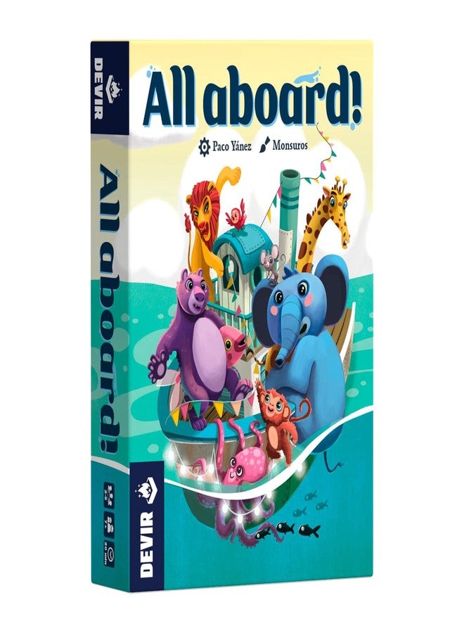Devir - All Aboard! Card Game, Fun Family Strategy Game with Animals, Bluffing & Risk Management, Kids & Party Game for Kids and Families, Ages 7+, 2–5 Players, 20 Playtime, Multi-Language - Image 1