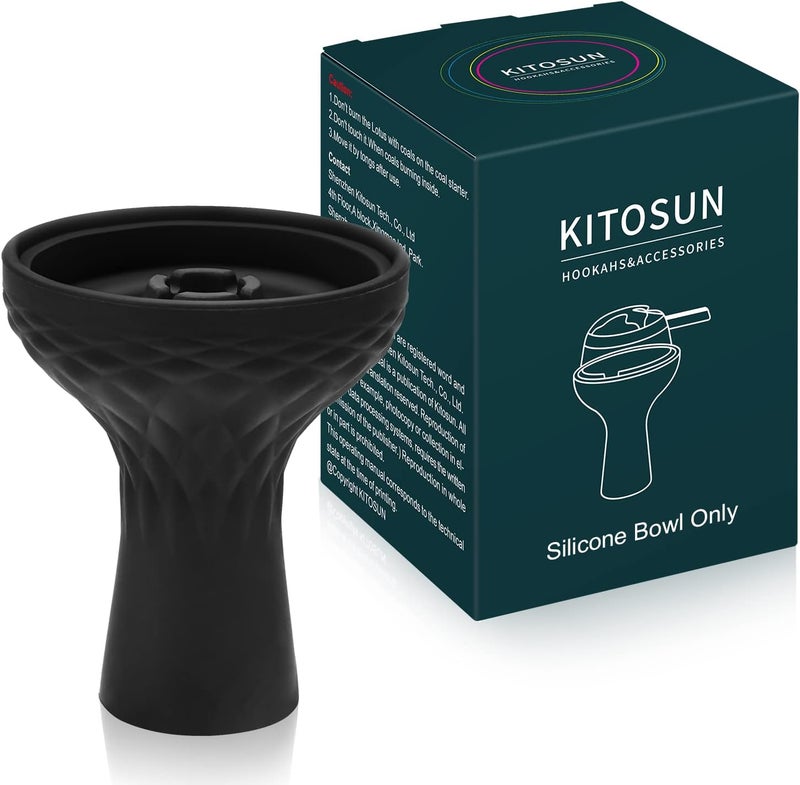 KITOSUN Hookah Bowl - Rubber Silicone Phunnel Hookah Bowl Perfect Work with Heat Management Device Bundle for Better Shisha Hookah Narguile Smoking Accessories Easy Clean (Upgrade Phunnel) - Image 1