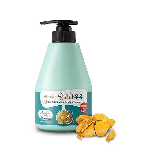 WELCOS KWAILNARA Dalgona Sugar Cookie Body Wash  Korean Body Wash With Black Sugar Extract for Exfoliated and Refreshed Skin 560 g  1975 oz