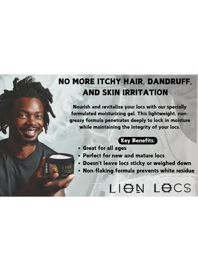 بيرد جينز مرطب Lion Locs Hair Locking Dreads للشعر المجدل، والضفائر، والشعر الصغير، والشعر المتشابك، والضفائر الاصطناعية، والشعر المتشابك | - عبوة كبيرة خالية من الرواسب والتراكمات (8 أونصة) (عادي)  - Image 3