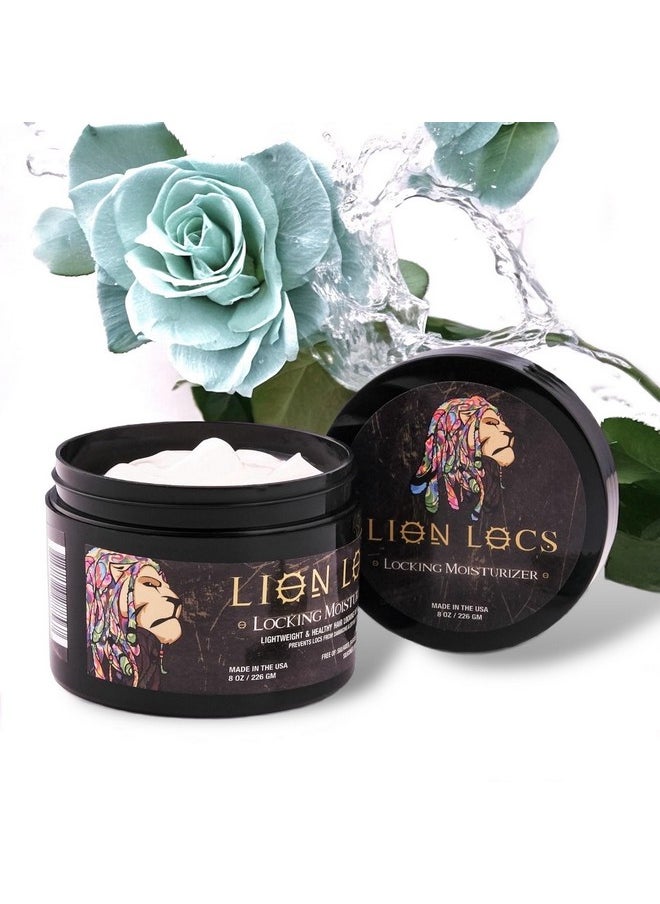 بيرد جينز مرطب Lion Locs Hair Locking Dreads للشعر المجدل، والضفائر، والشعر الصغير، والشعر المتشابك، والضفائر الاصطناعية، والشعر المتشابك | - عبوة كبيرة خالية من الرواسب والتراكمات (8 أونصة) (عادي)  - Image 1