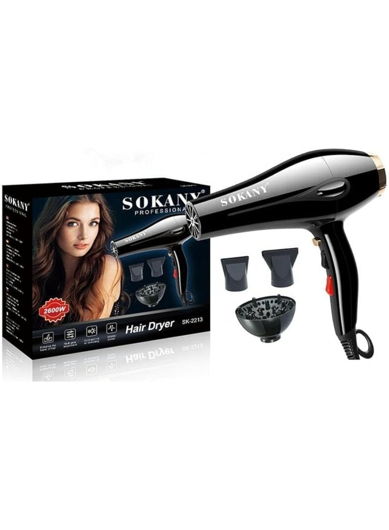 Sokany SK-2213 Professional Hair Dryer -2600W - Image 2