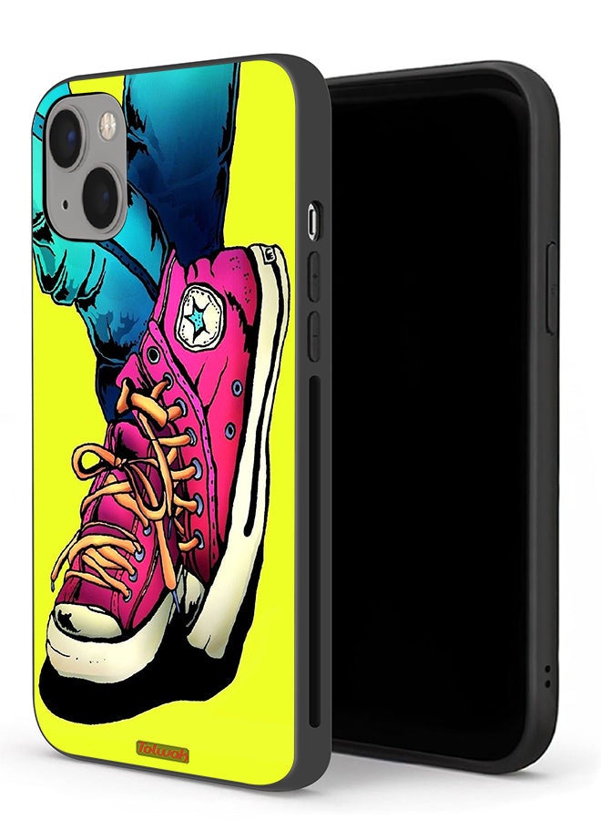 Tolwak Apple iPhone 13 mini Protective Case Canva Shoes Art - Image 1