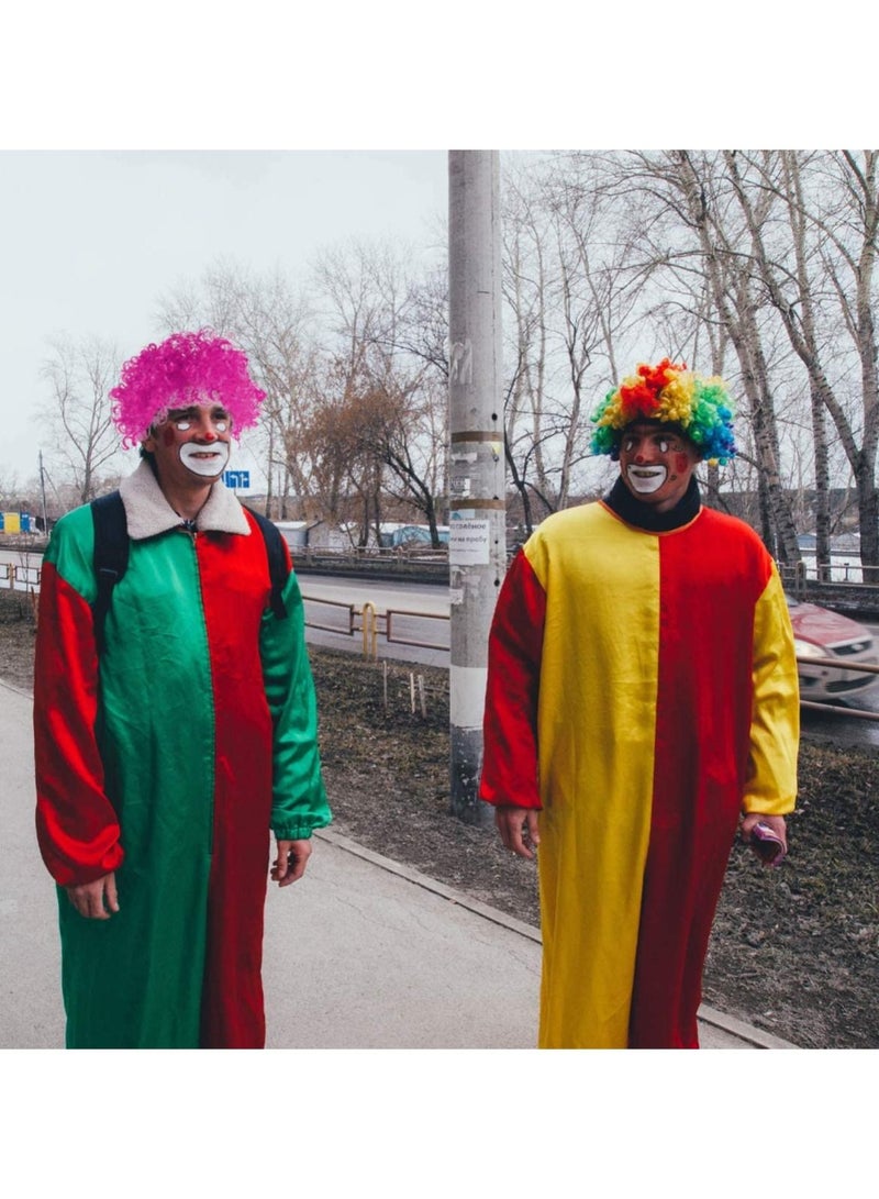 إستيل شعر مستعار أرجواني أفرو مجعد مهرج السيرك كرنفال زي حفلة تأثيري شعر مستعار للحفلات للبالغين والأطفال - Image 3