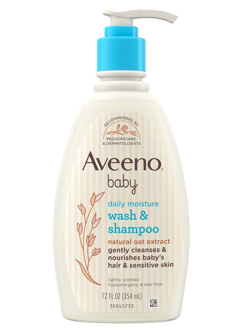 Aveeno - Aveeno Baby Wash and Shampoo 354ml - Image 1