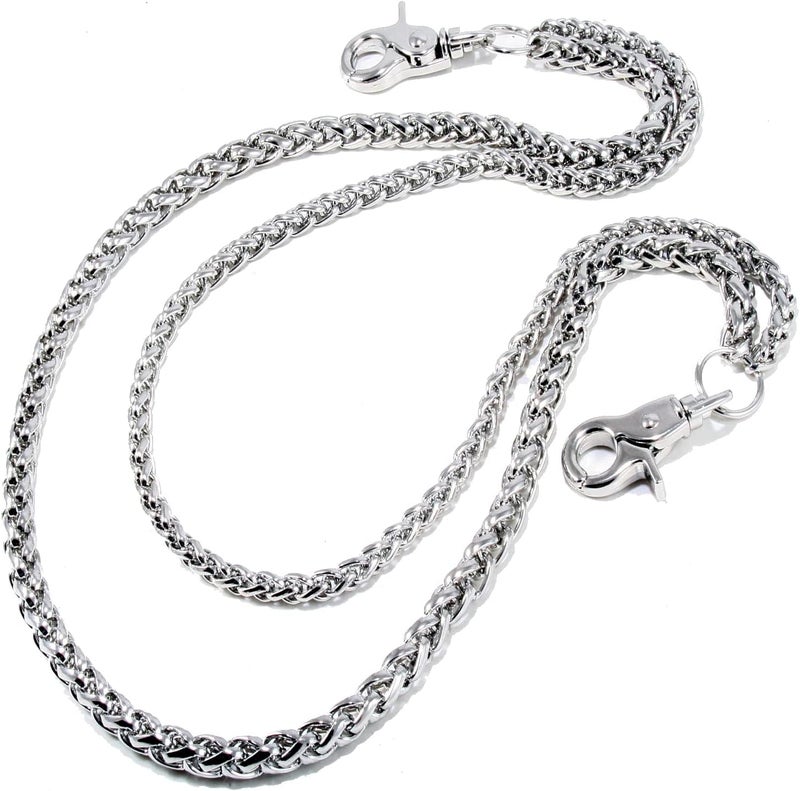 Double K Durable Biker Key Jean Wallet Chain - 24" Silver - Image 3