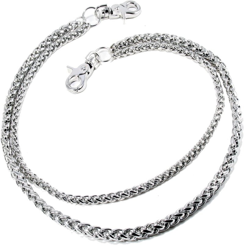 Double K Durable Biker Key Jean Wallet Chain - 24" Silver - Image 2