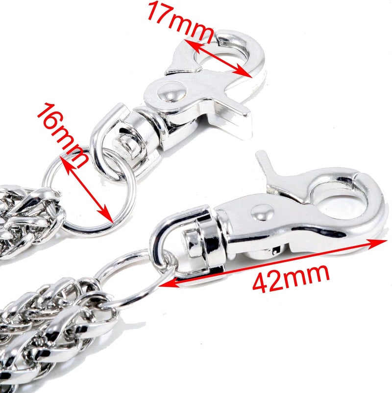 Double K Durable Biker Key Jean Wallet Chain - 24" Silver - Image 5