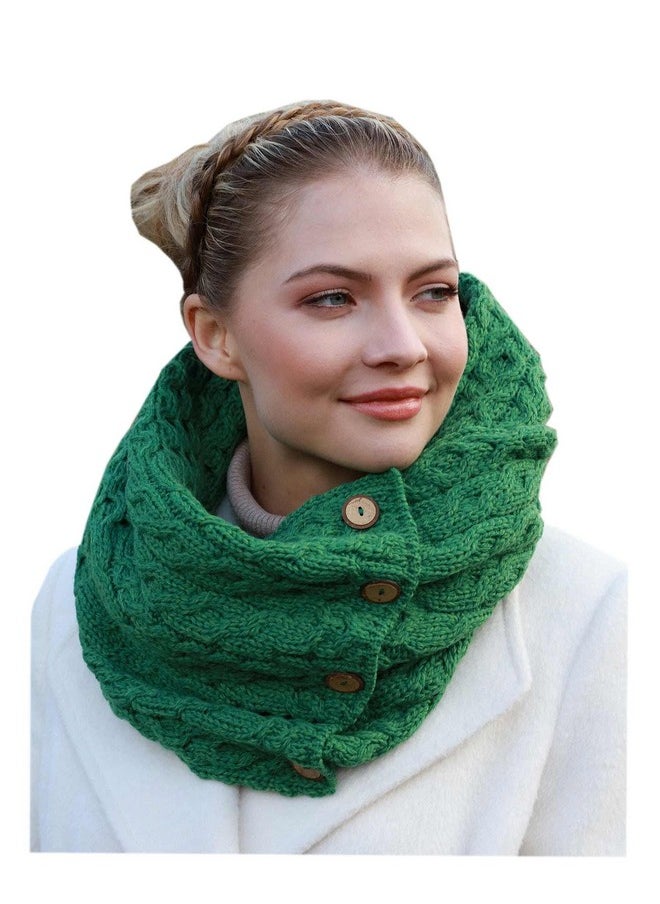 Ladies Irish Wool Snood Scarf - Green,One Size - pzsku/ZEC8433BA08B570179AFDZ/45/_/1735566950/634a2781-304b-4c64-8e8b-88b057715d54