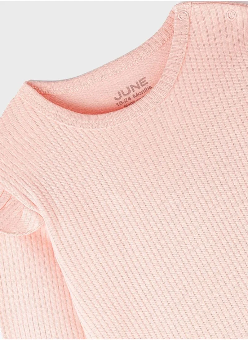 JUNE Kids Interlock Ruffle Set