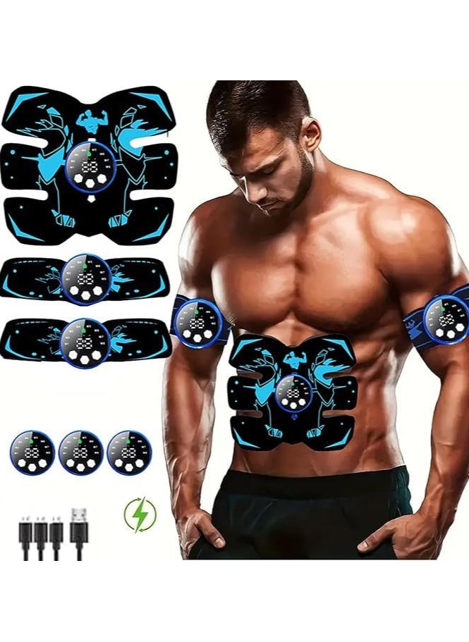 SYOSI SYOSI EMS Muscle Stimulator, Abdominal Muscle Toner 8 Modes 29 Intensities Abs Trainer Electronic Toning Belts home workout equipment, Abs Stimulator 2023 Full Body ABS/Arm/Leg  - Image 1