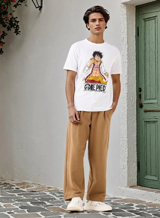 اس بي كاركترز تيشيرت بطباعة ون بيس بقصة عادية