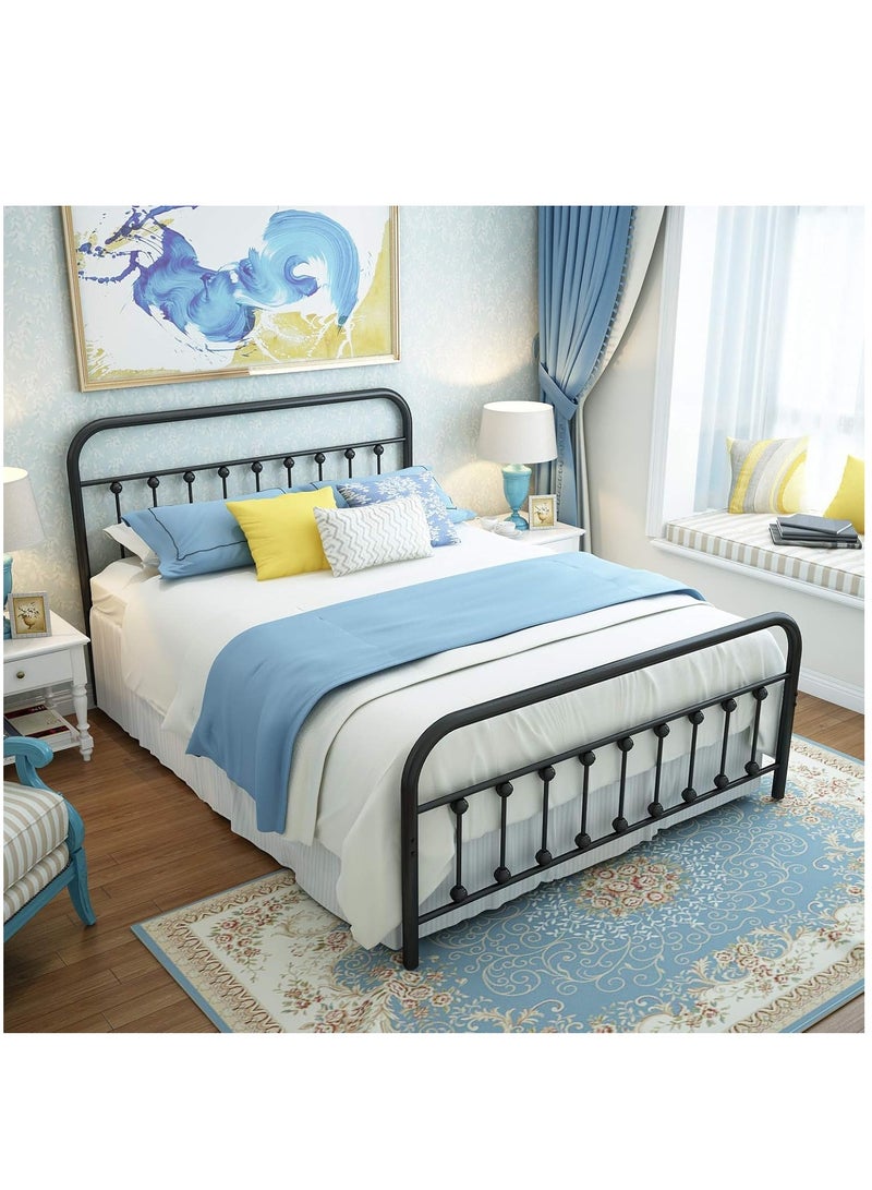 NZONE STORE Metal bed with a modern design and a charming touch black color || 120 cm * 200 cm  - Image 1