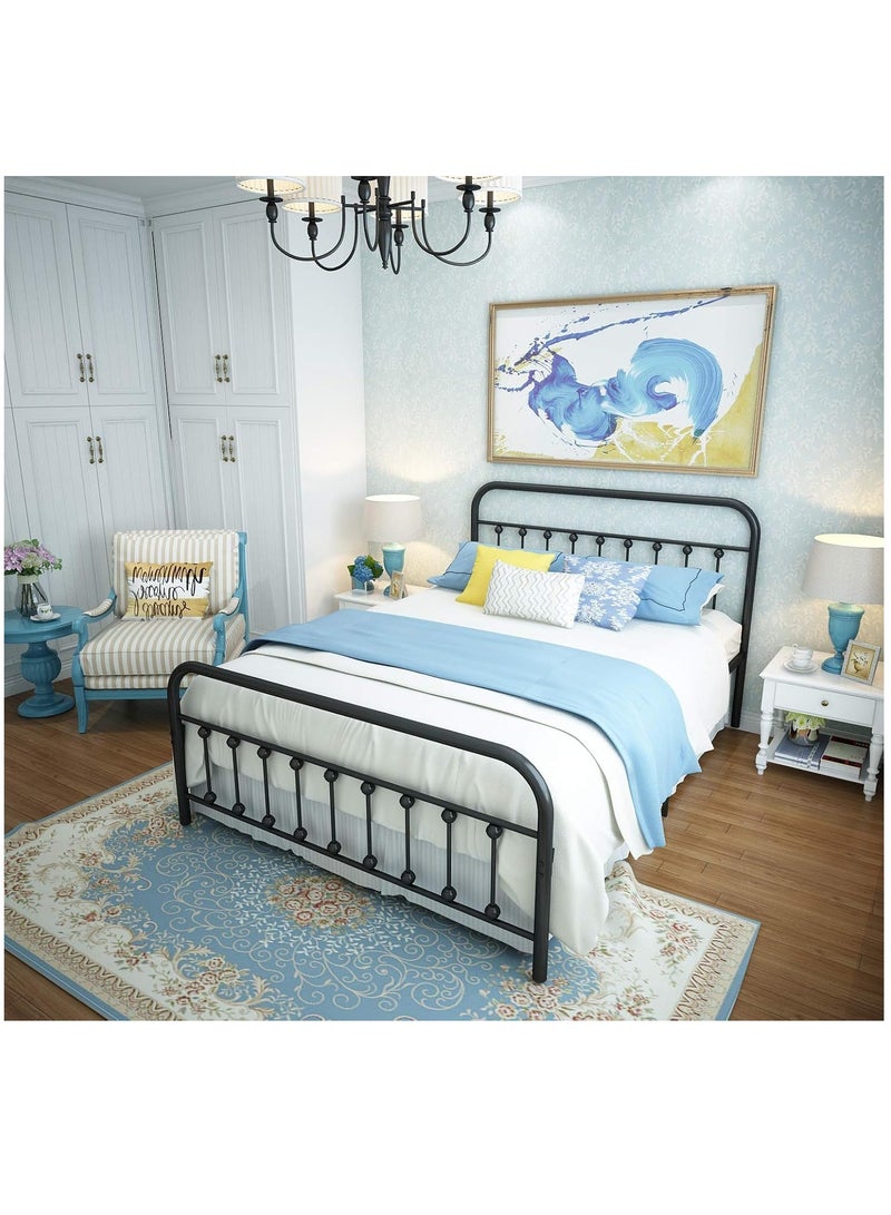 NZONE STORE Metal bed with a modern design and a charming touch black color || 120 cm * 200 cm  - Image 4
