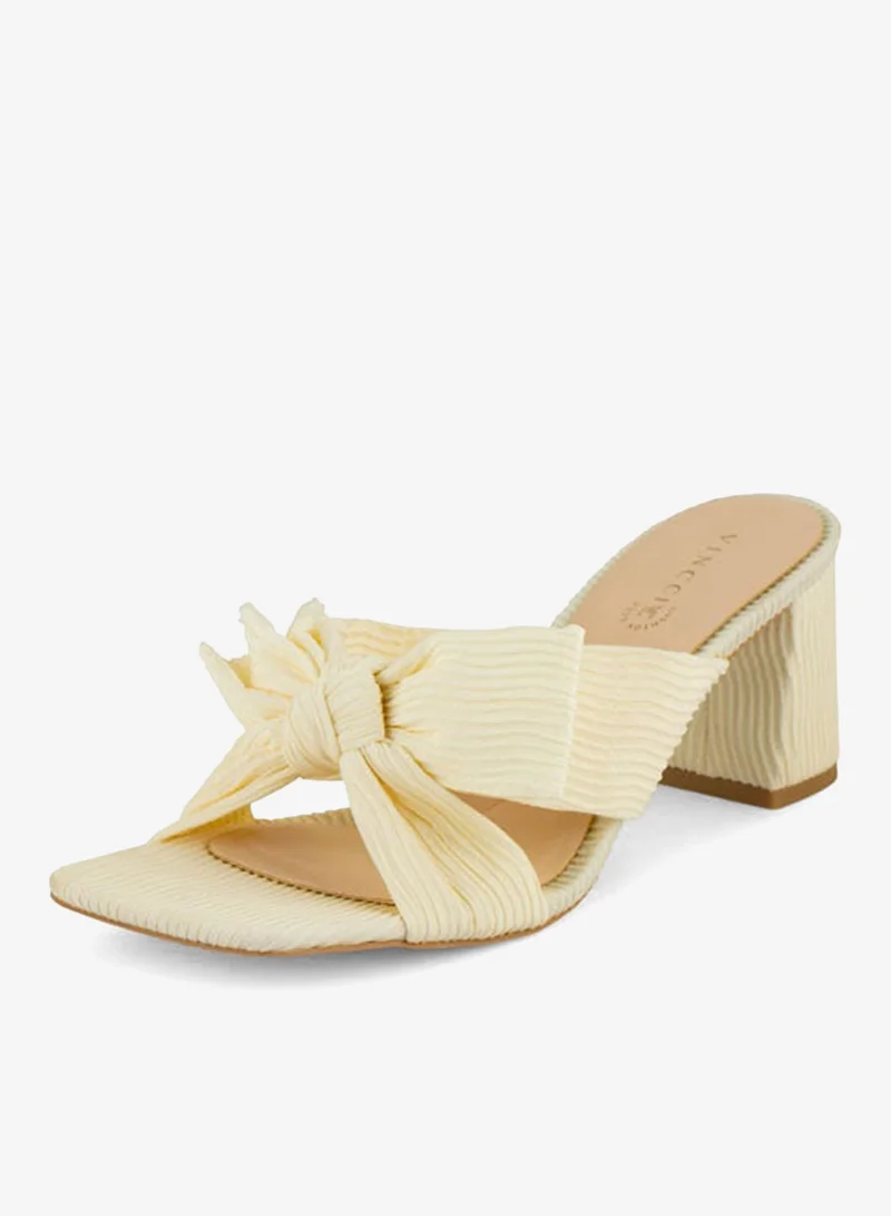 Vincci Women Single Strap Mid Heel Sandals