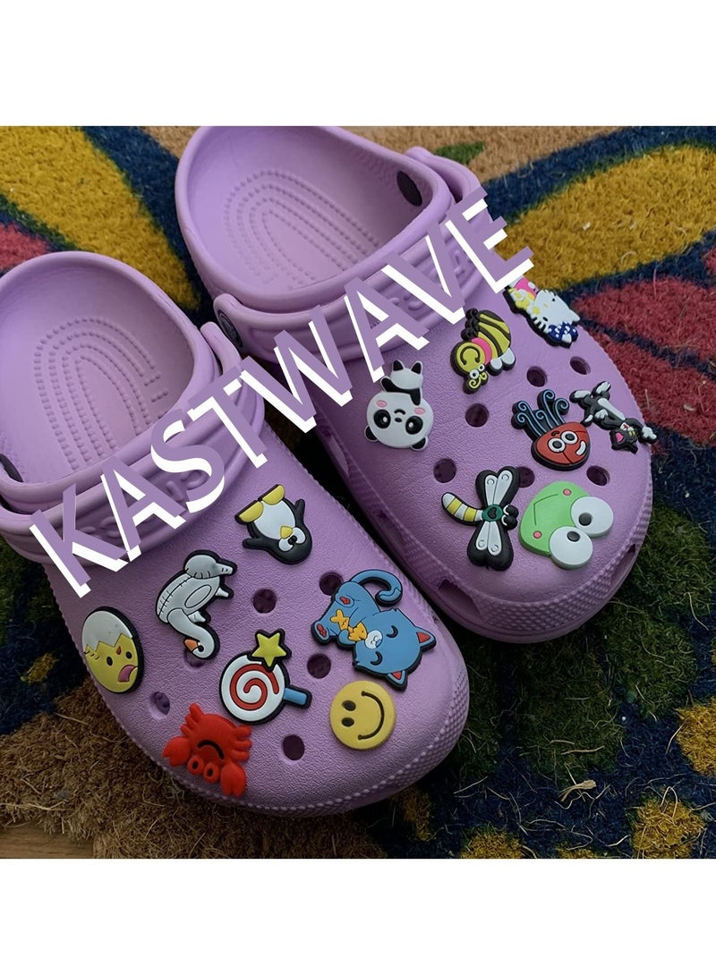 KASTWAVE Shoe Decoration Charms 30 Pcs Random Different Crocs Charm for Shoe Buckle Party Favors ​Mini Charm Bracelet Wristband for Men Women Kid - Image 3