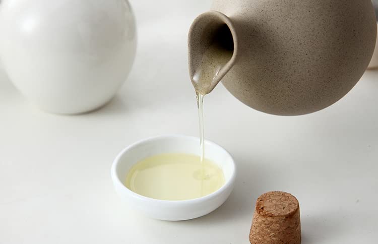 Elsjoy Set of 2 Ceramic Oil Vinegar Dispenser with Cork and Tray, 15 Oz Tabletop Oil Bottles Soy Sauce Jar, Decorative Olive Oil Stoneware Holder Vinegar Container for Kitchen - Image 5