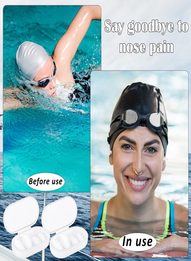 Tellegloww 2 Set Nose Clip Ear Plugs for Swimming, Adults Silicone Waterproof Swim Nose Clip Earplugs with Storage Box for Adults Men Women Beginners - Image 5