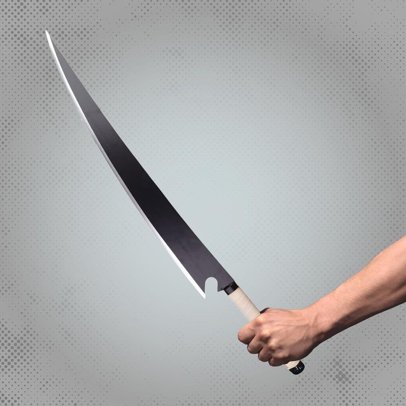 Offo Ichigo Zangetsu Shikai Katana Replica – 100cm Cleaver-Style Zanpakuto Sword from Bleach Anime – Ichigo Kurosaki’s First Blade for Cosplay, Collectors, Display & Gifting - Image 5