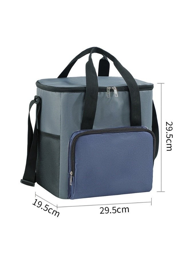 هابي هوم حقيبة غداء حرارية كبيرة 20 لترمقاومة للتسرب ومعزولة مع 4 جيوب وحزام كتف قابل للتعديل مثالية للعمل، المدرسة،الرحلات والنزهات،للرجال والنساء - Image 2