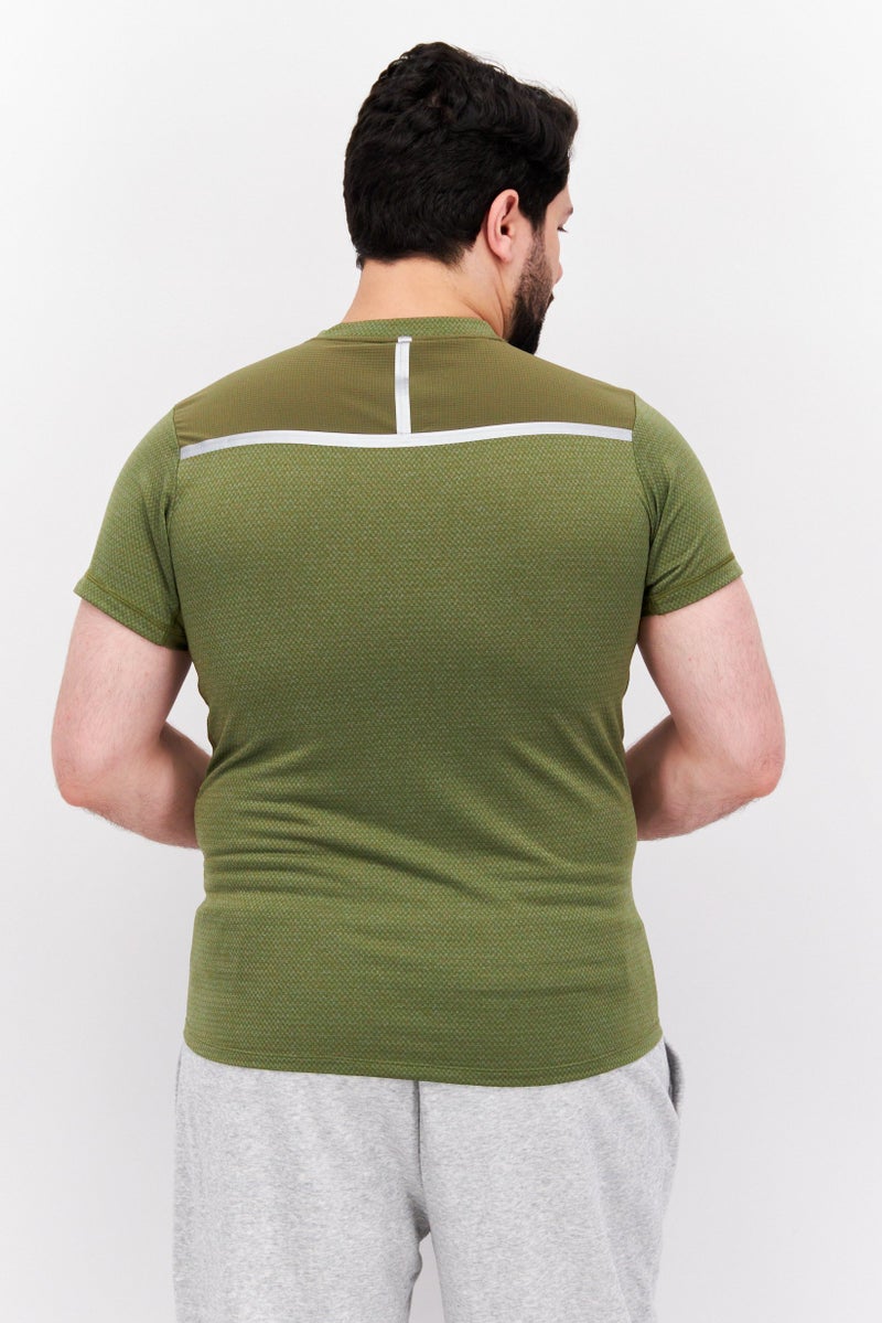 Adidas Men Sportswear Fit Short Sleeve Training T-Shirt, Green - Image 4