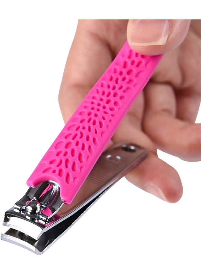 قصافة أظافر احترافية من الستانلس ستيل بشفرة حادة للغاية، مقبض سيليكون مانع للانزلاق لقص أظافر اليد والقدم بدقة عالية، تصميم إرجونومي مريح للعناية والتقليم اليومي للرجال والنساء - Image 1