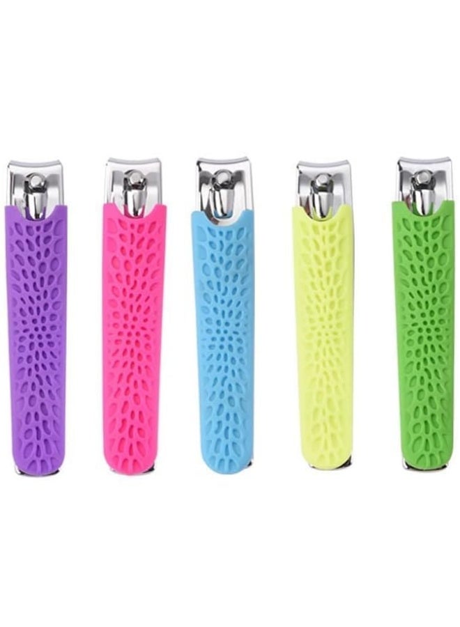 قصافة أظافر احترافية من الستانلس ستيل بشفرة حادة للغاية، مقبض سيليكون مانع للانزلاق لقص أظافر اليد والقدم بدقة عالية، تصميم إرجونومي مريح للعناية والتقليم اليومي للرجال والنساء - Image 3