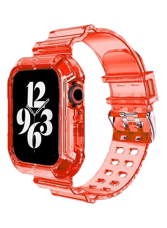 CATANES Clear iwatch Strap Bands TPU Smart Apple Watch Bands 42mm with Bumper Protective Case Crystal Sports Wristband  - Image 1