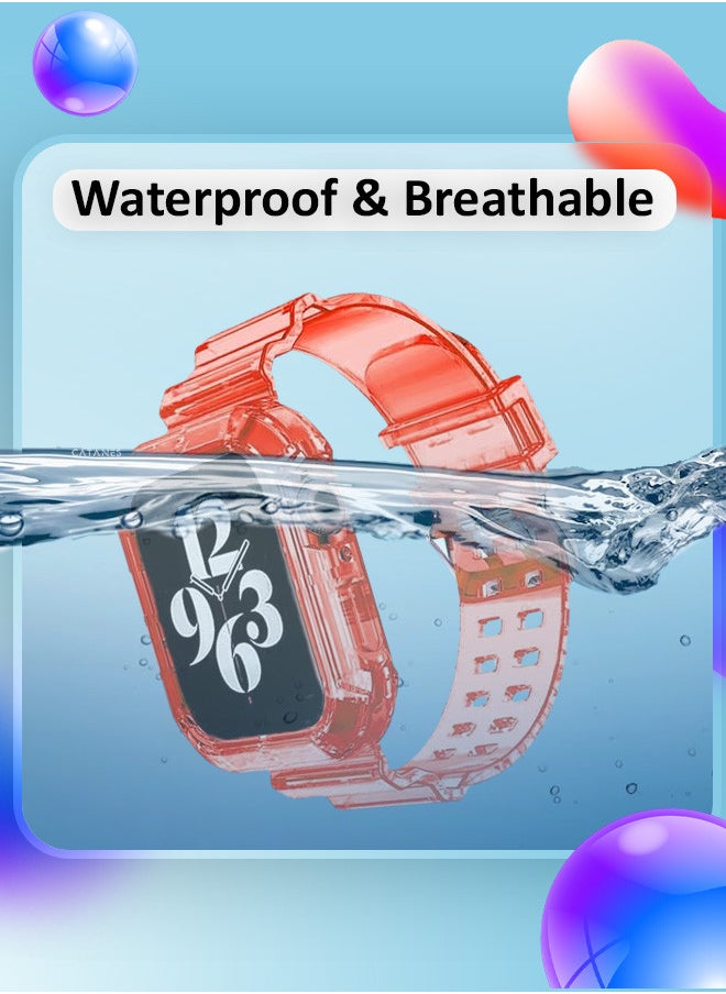CATANES Clear iwatch Strap Bands TPU Smart Apple Watch Bands 42mm with Bumper Protective Case Crystal Sports Wristband  - Image 3