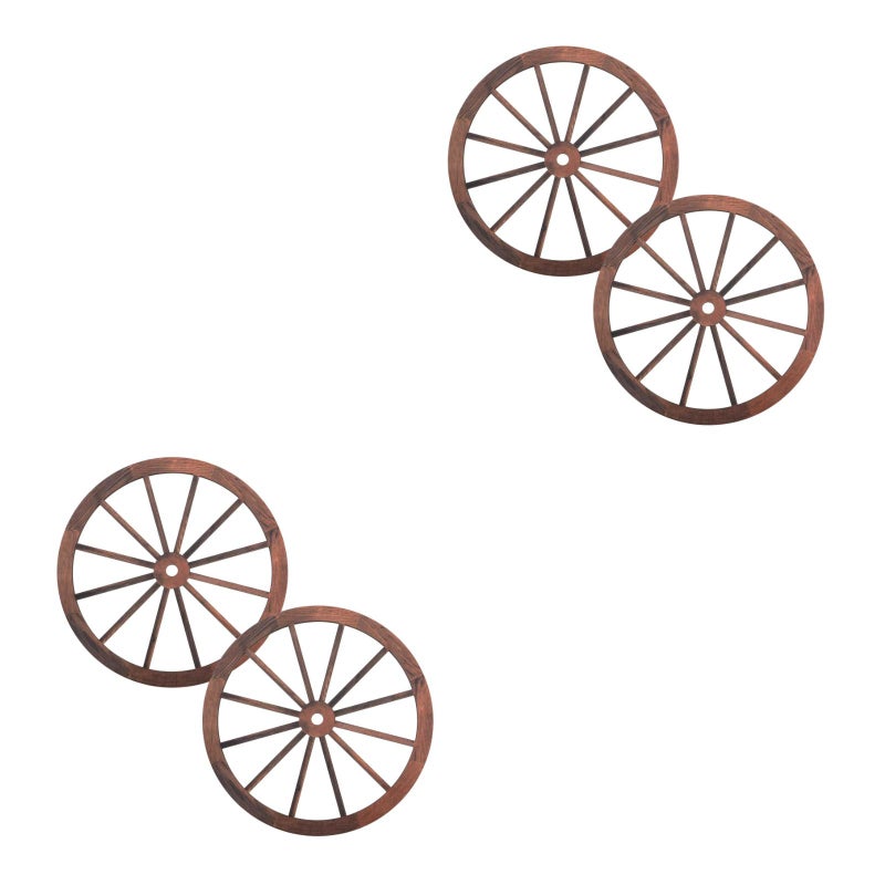 4 pcs Rustic Wagon Wall Decor Vintage Decoration For Living Room Bedroom Western Party Decorations Wood Craft - Image 1