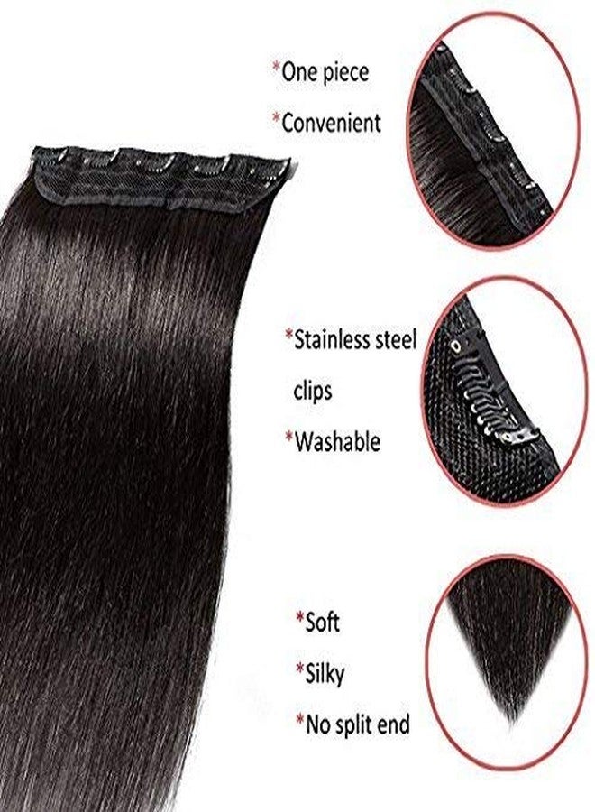 Confidence 5 Clip Human Hair Extension For Women And Girls (16 Inch Black) - Image 2