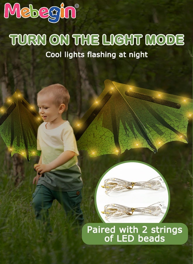 MEBEGIN Kids Electric Dragon Wings, Kids Dinosaur Costume Wings with LED Light and Music, Dino Dress-Up Costumes for Kids, Creative Green Dinosaur Toys, Ideal Gift for Kids - Image 3